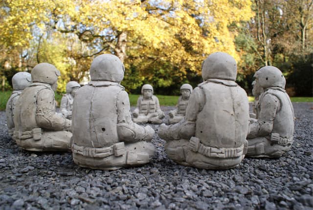  by Isaac Cordal in Rome