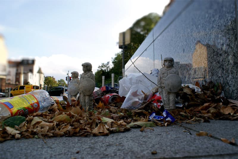  by Isaac Cordal in Barcelona