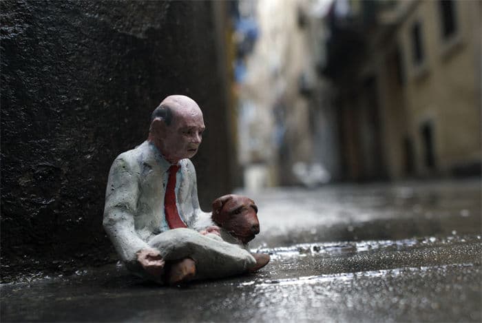  by Isaac Cordal in Barcelona