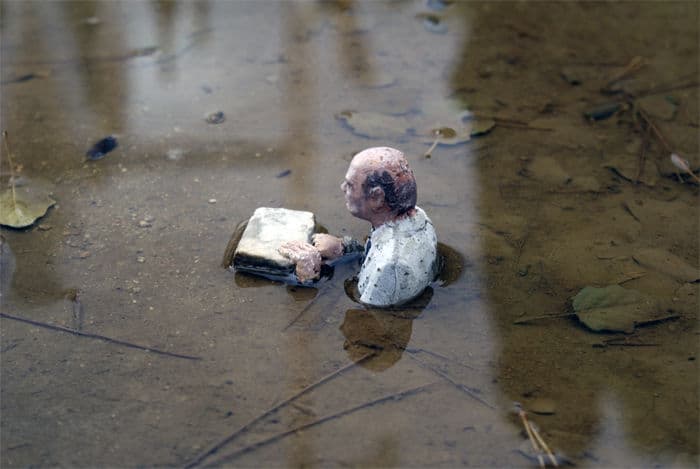  by Isaac Cordal in Barcelona